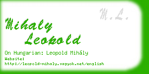 mihaly leopold business card